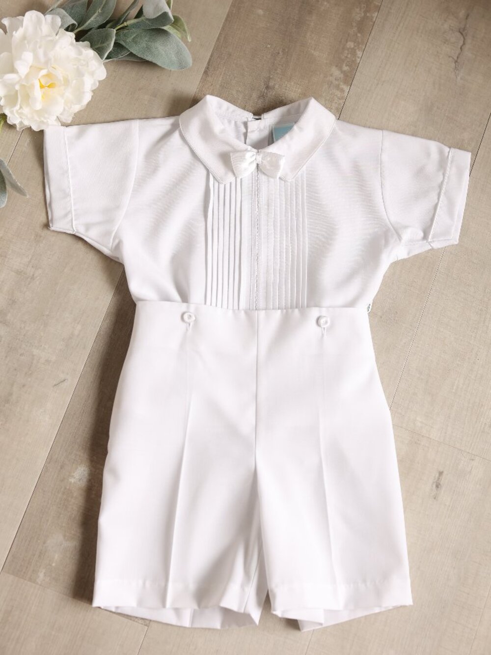 White Heirloom Bobby Suit Button-on Suit Ring Bearer Special Occasion NWT